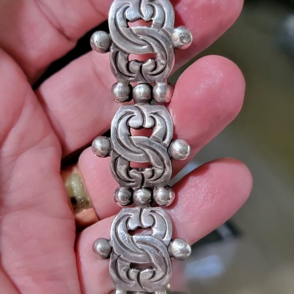 Vintage 925 Sterling Silver Bracelet made in Mexico 80 grams - Picture 8 of 16